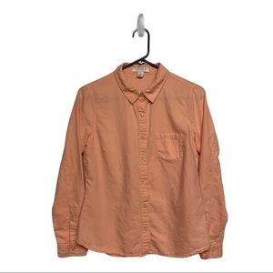 Forever 21 Essentials Medium Peach Button Down Shirt